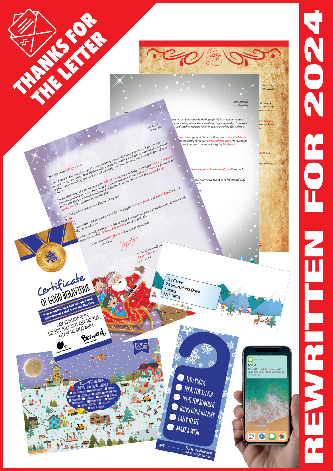 Personalised Santa Letter and Extras - Thanks For Your Letter