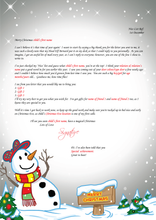 Load image into Gallery viewer, Personalised Santa Letter and Extras - Thanks For Your Letter
